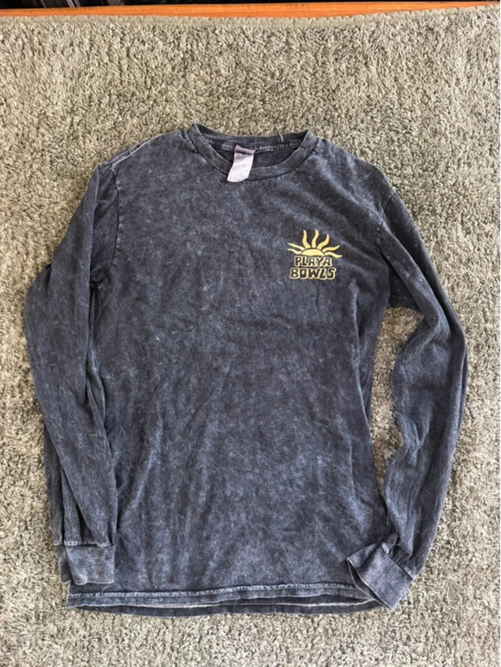 Playa Bowls Black Long Sleeve T-Shirt with Pineappleland Design